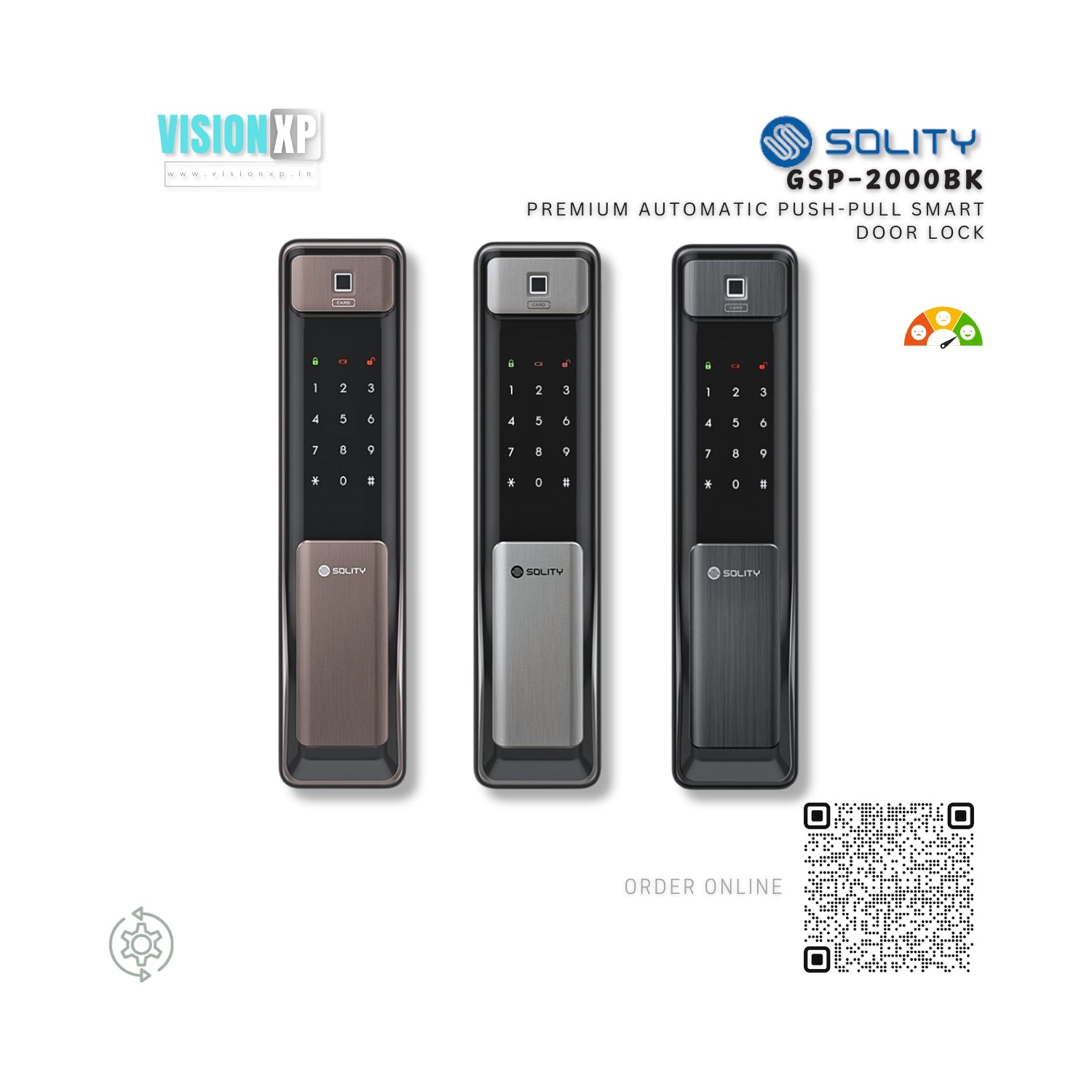 SOLITY GSP 2000BK Digital Smart Door Lock SOLITY GSP 2000BK Digital Smart Door Lock